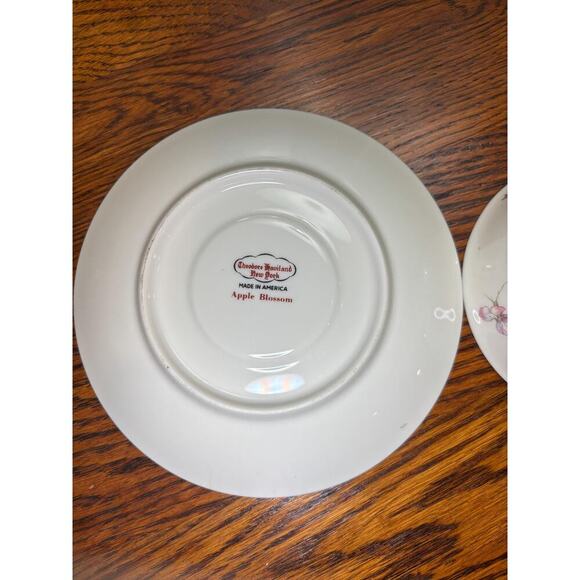 Apple blossom Pattern by Theodore Haviland New York teacup and saucer vintage - Picture 2 of 3